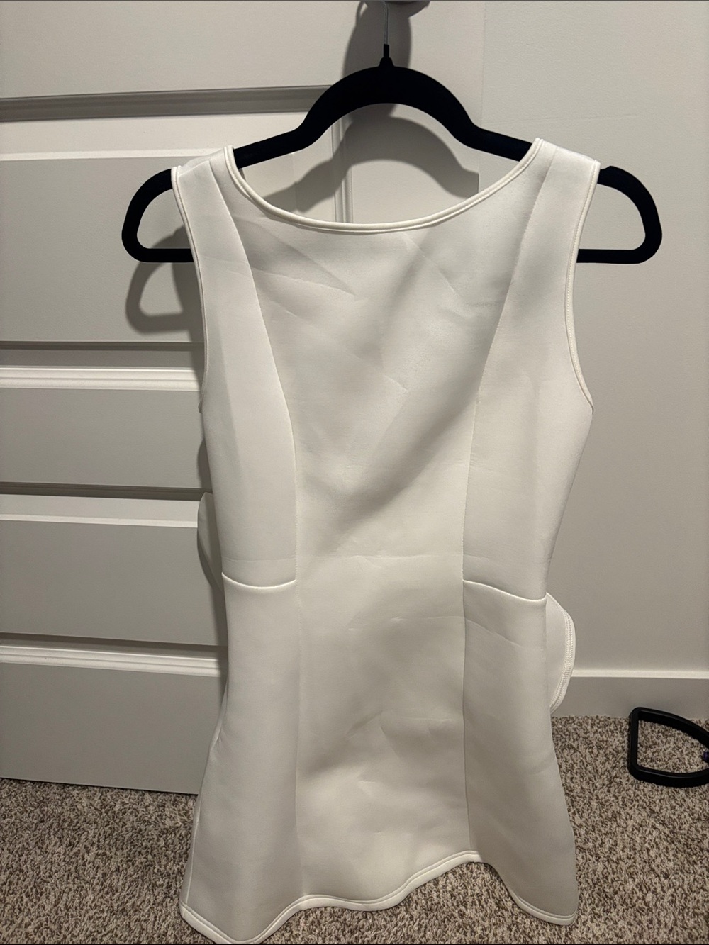 Classic White Sleeveless Shift Dress